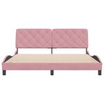 VidaXL Cadre de lit sans matelas rose 180x200 cm velours
