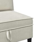 vidaXL Ensemble de meubles pour le salon 4 Pièces Crème Velours