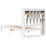 vidaXL Lit bibliothèque sans matelas blanc 75x190cm bois de pin massif