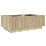 vidaXL Table basse avec LED infini chêne sonoma 116x69x40 cm