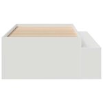 vidaXL Cadre de lit avec tiroir Blanc 90 x 190 cm Bois d'ingénierie