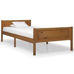 vidaXL Cadre de lit Bois de pin massif Marron miel 100x200 cm