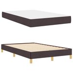 vidaXL Lit à ressorts Marron 120 x 200 cm Tissu  Bois Engineered