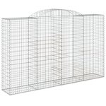 vidaXL Paniers à gabions arqués 10 Pièces 300x50x180/200 cm fer galvanisé