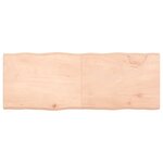 vidaXL Dessus de table bois massif non traité bordure assortie