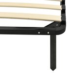 vidaXL Cadre de lit sans matelas noir métal 180x200 cm