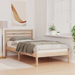 vidaXL Cadre de lit Marron 100 x 200 cm Bois massif en pin