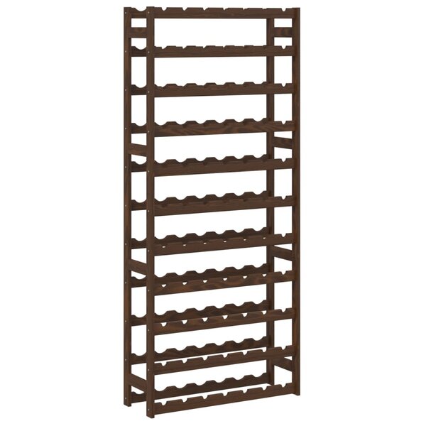 vidaXL Casier à bouteilles pour 77 bouteilles marron bois pin solide