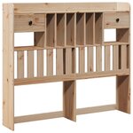 vidaXL Lit bibliothèque sans matelas 160x200 cm bois massif de pin