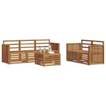 vidaXL Ensemble de canapés d'extérieur 6 pc Naturel