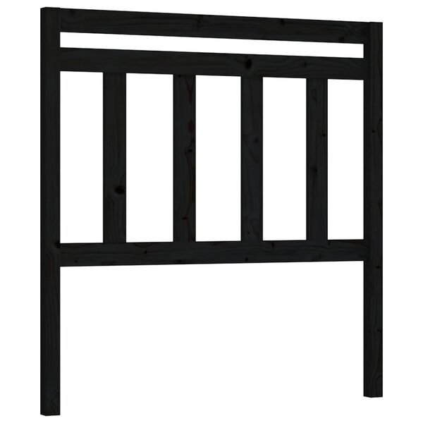 vidaXL Tête de lit Noir 96x4x100 cm Bois massif de pin
