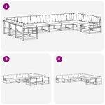vidaXL Ensemble de canapés d'extérieur 10 pc Naturel et Crème