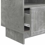 vidaXL Meuble TV Gris béton 102 x 34 5 x 50 cm Bois d'ingénierie