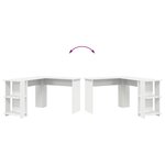 vidaXL Bureau d'angle Blanc 140 x 113 5 x 75 cm Bois d'ingénierie