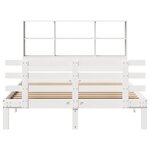 vidaXL Lit bibliothèque sans matelas blanc 120x190 cm bois pin massif