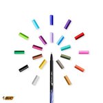 BIC Intensity Stylos Feutres Pointe Fine (0,8 mm) - Couleurs Assorties, Pochette de 10