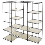 vidaXL Garde-robe d'angle Crème 130 x 87 x 169 cm