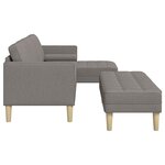 vidaXL Ensemble de Canapés avec coussin 2 Pièces Taupe Polyester