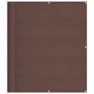 vidaXL Écran de balcon marron 120x800 cm 100  polyester oxford