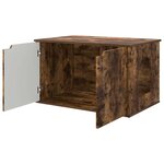 vidaXL Maison pour chat Chêne fumé 85 x 55 x 53 5 cm Bois d'ingénierie