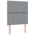 Lit à ressorts vidaXL avec matelas et lumières LED gris clair 90x190 cm en tissu