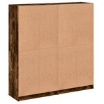vidaXL Bibliothèque avec portes chêne fumé 136x37x142 cm
