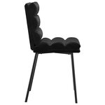 vidaXL Chaises à manger lot de 2 Noir Velours