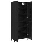 vidaXL Haut Armoire 2 Pièces Chêne noir 69 5 x 34 x 180 cm