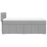 vidaXL Sommier à lattes de lit avec matelas gris clair 80x200 cm tissu