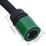 vidaXL Tuyau d'arrosage de jardin noir 0 6" 10 m caoutchouc