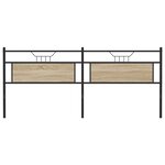 vidaXL Tête de lit chêne sonoma 193 cm bois d'ingénierie et acier