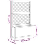 vidaXL Jardinière avec treillis 100x32x165 cm bois massif d'acacia