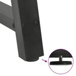 vidaXL Pieds de table à manger en forme de A 2 pièces Anthracite 100 x (72-73) cm Acier
