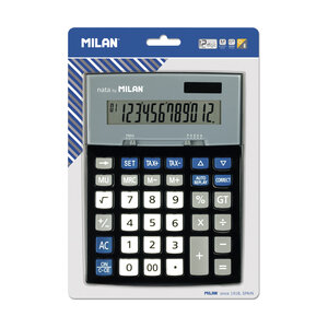 Calculatrice noire 12 chiffres