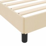 vidaXL Lit à ressorts avec matelas Crème 200 x 200 cm tissu