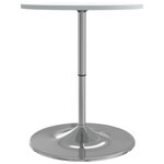 vidaXL Table de bar blanc 60x60x90cm bois d'ingénierie et acier chromé