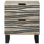 vidaXL Cabinet de chevet avec tiroir Blanc et Noir 40 x 33 x 46 cm