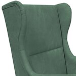 vidaXL Fauteuil Vert Mer Velours