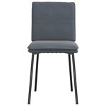 vidaXL Chaises à manger lot de 4 Gris foncé Velours