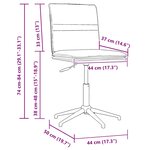 vidaXL Chaises à manger lot de 6 gris clair velours