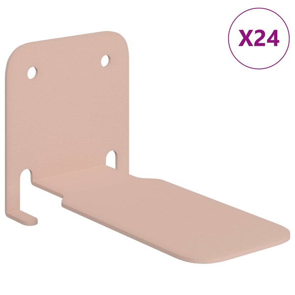 vidaXL Étagère Flottante Invisible 24 pc Rose 6 x 11 x 6 5 cm