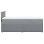vidaXL Sommier à lattes de lit et matelas Gris clair 90x190 cm Tissu
