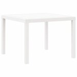 vidaXL Table de jardin pour repas Blanc 100 x 100 x 73 cm polyrotin