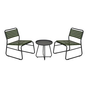 Ensemble de bistrot avec table basse et 2 chaises vert noir 03_0009407