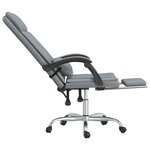 vidaXL Fauteuil de massage inclinable de bureau Gris clair Tissu