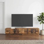 vidaXL Meuble TV Bois ancien 147 x 34 5 x 27 cm Bois d'ingénierie