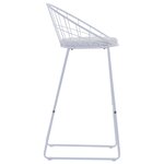 vidaXL Chaises de bar lot de 2 blanc similicuir