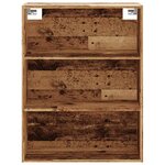 vidaXL Armoire murale suspendue vieux bois 69 5x32 5x90 cm