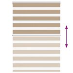 vidaXL Store zèbre marron sable largeur du tissu 105 9 cm polyester