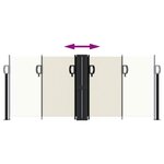 vidaXL Auvent latéral rétractable crème 100x600 cm